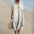 Elegant Floral V-Neck Dress