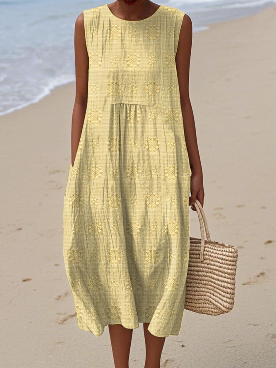 Elegant Summer Pocket Dress