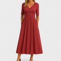 Graceful Pleated Midi Dress