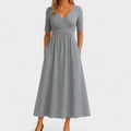 Graceful Pleated Midi Dress