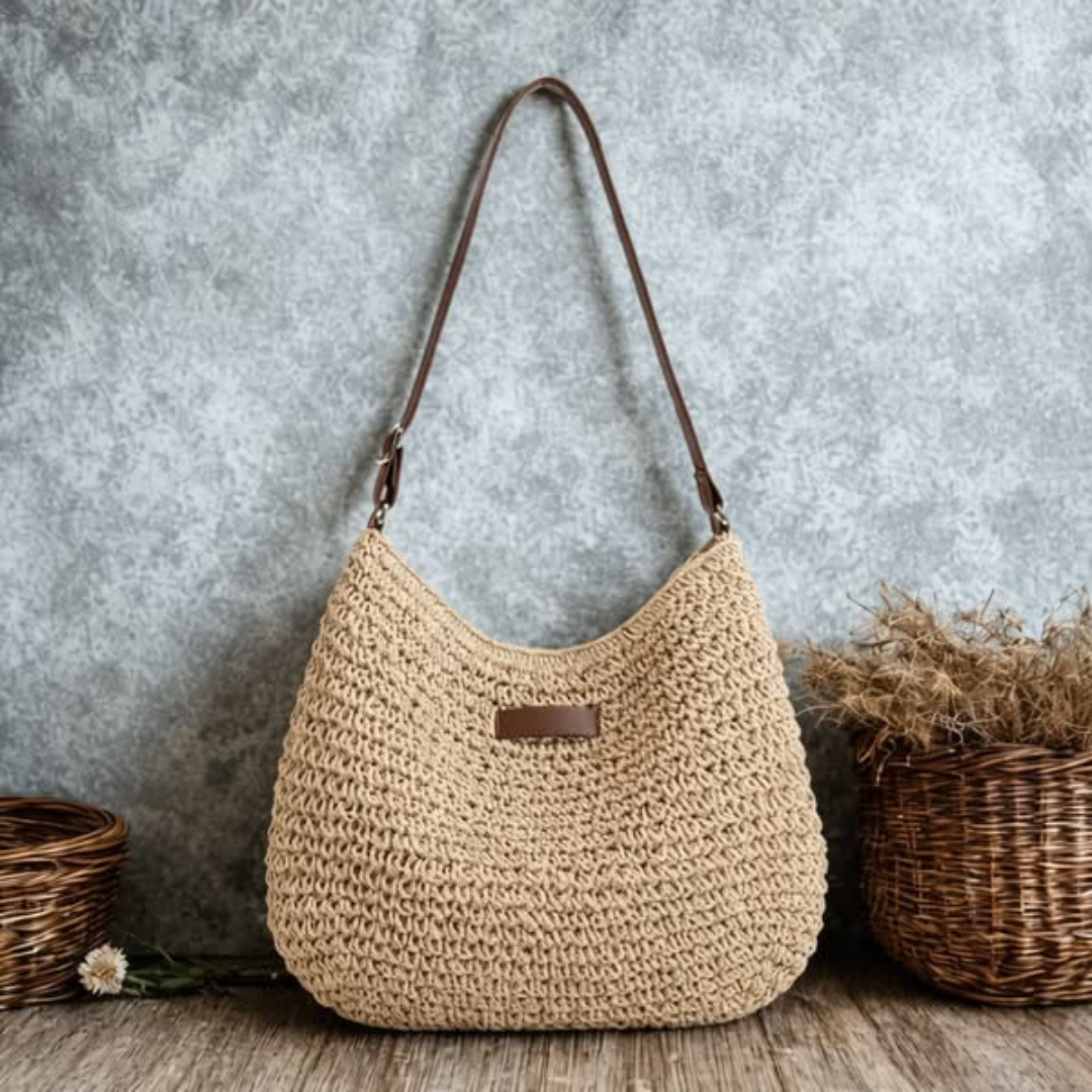 Women's Woven Straw Summer Shoulder Bag