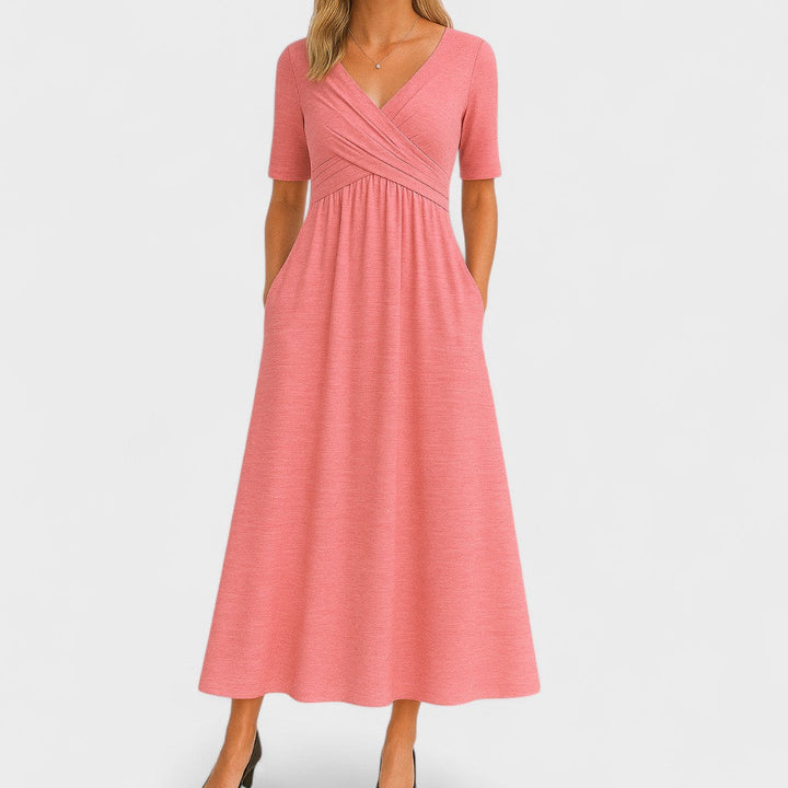 Graceful Pleated Midi Dress