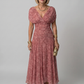Off Shoulder Flow Midi Dress
