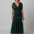 Off Shoulder Flow Midi Dress