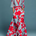Elegant Floral V-Neck Long Dress