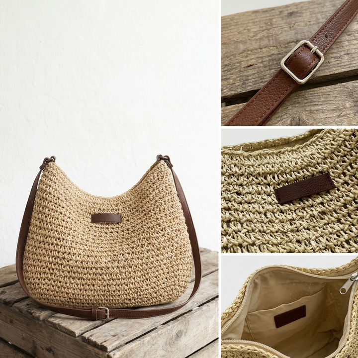 Women's Woven Straw Summer Shoulder Bag