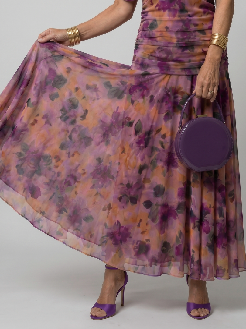 Off Shoulder Flow Midi Dress