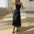 Wedding Guest Square Neck Midi Dress for Women