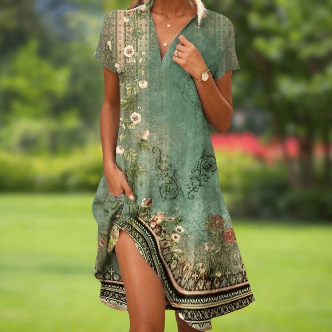 Stylish V-Neck Elegant Dress