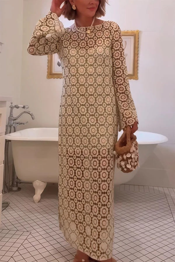 Floral Long Sleeve Midi Dress
