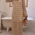Floral Long Sleeve Midi Dress