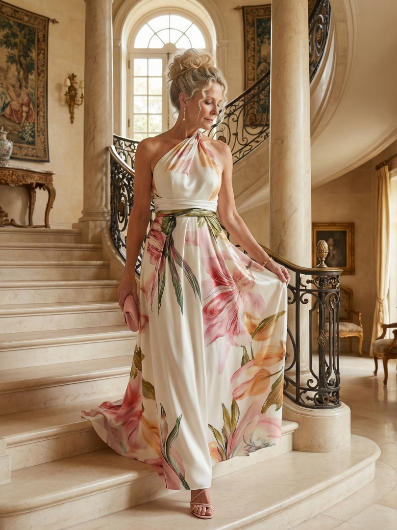 Light Floral Maxi Dress