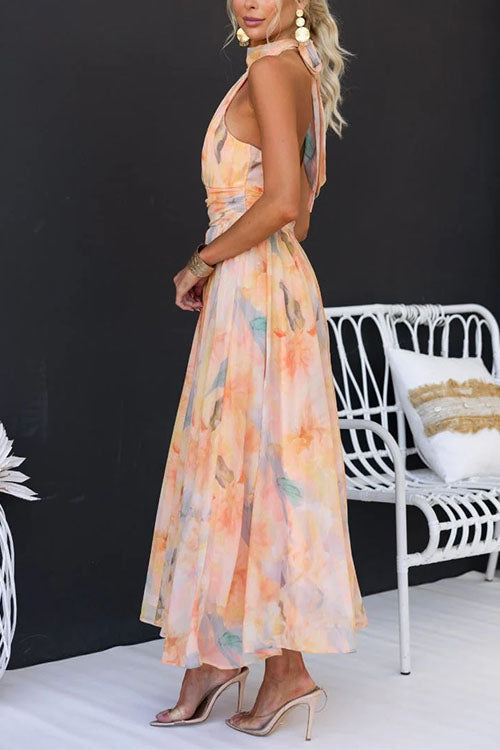 Halter™ Print Maxi Dress with