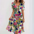 Floral Chiffon Midi Dress – Lightweight Summer Elegance