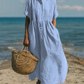Cotton Button Shirt Dress