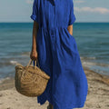 Cotton Button Shirt Dress