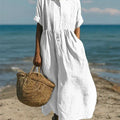 Cotton Button Shirt Dress