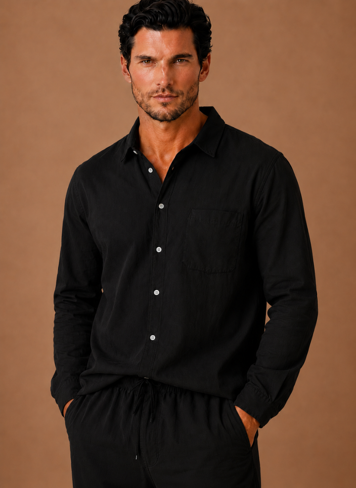 Men's Linen Cotton Style Set – Shirt & Trousers Smart Casual | Areleon