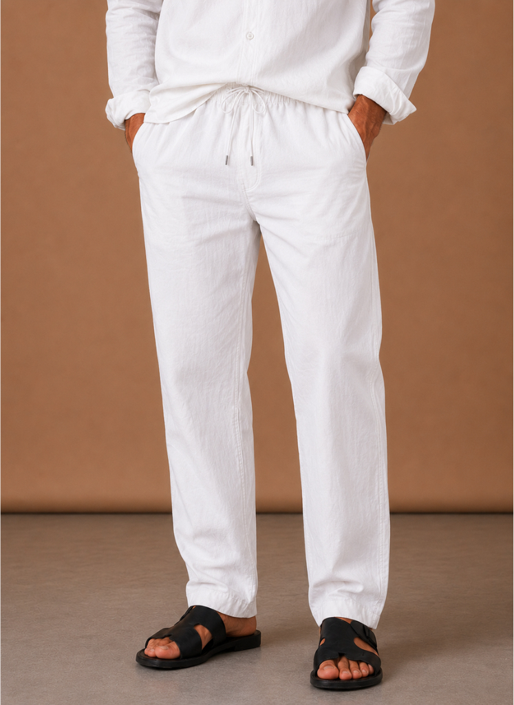 Men's Linen Cotton Style Set – Shirt & Trousers Smart Casual | Areleon