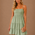 Women's Smocked Mini Dress – Tiered Summer Casual | Areleon