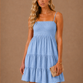 Women's Smocked Mini Dress – Tiered Summer Casual | Areleon