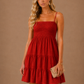 Women's Smocked Mini Dress – Tiered Summer Casual | Areleon