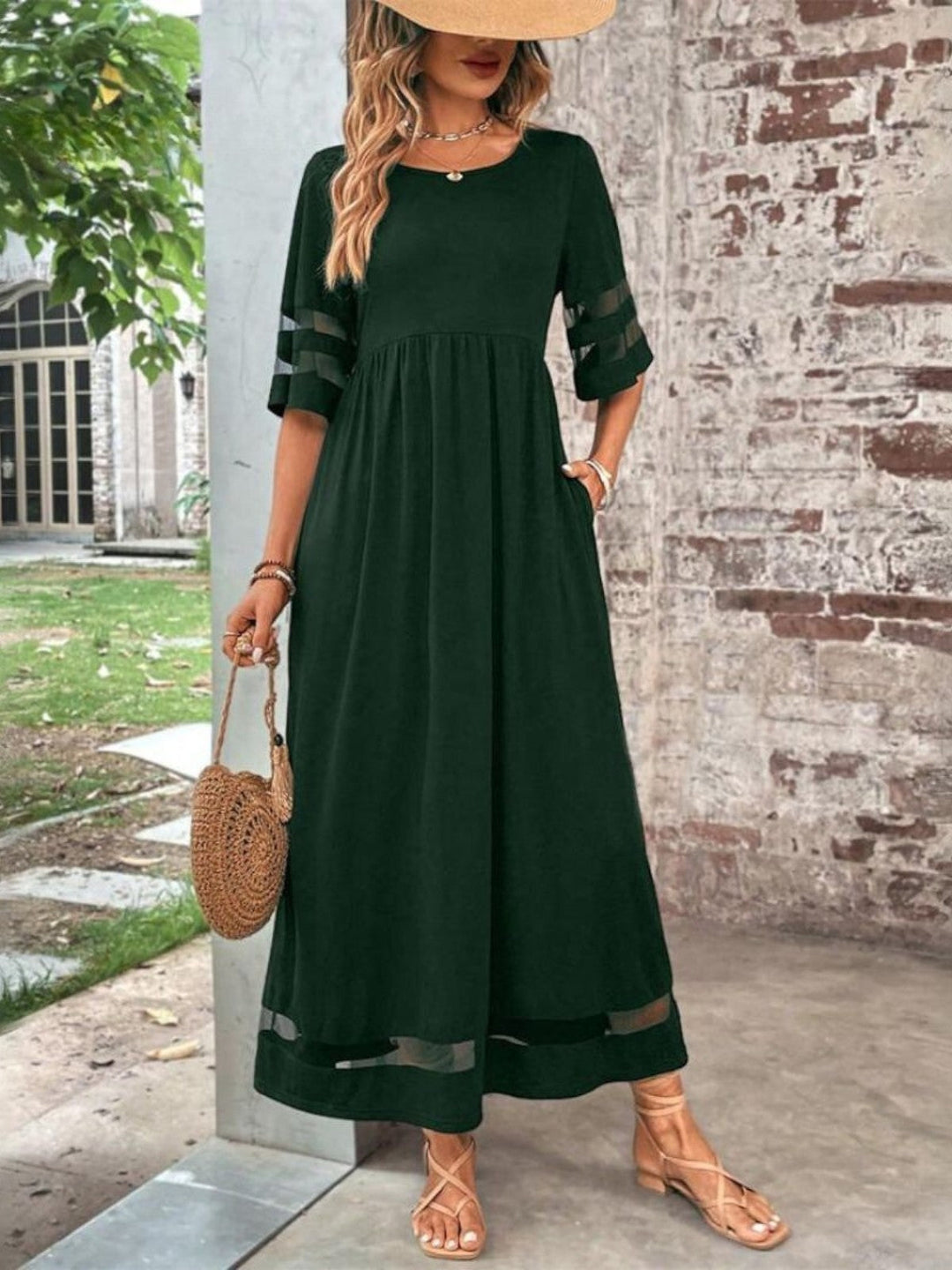 Women's Chic Tummy Flattering Coverage Dress