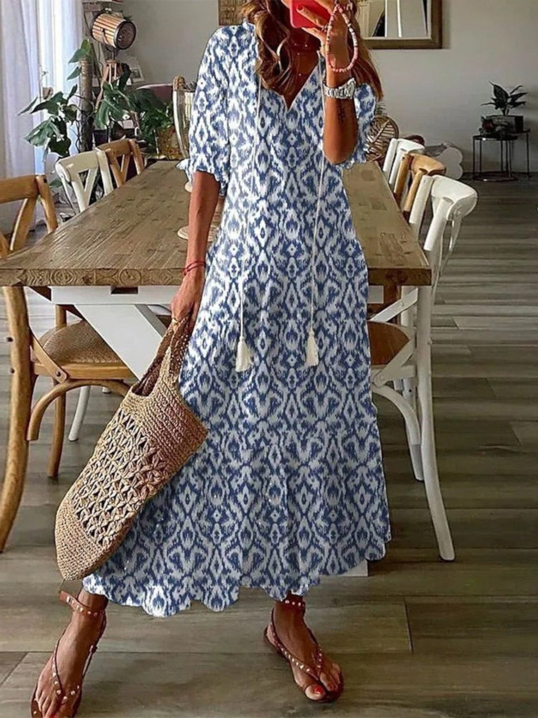 Boho V-Neck Summer Dress