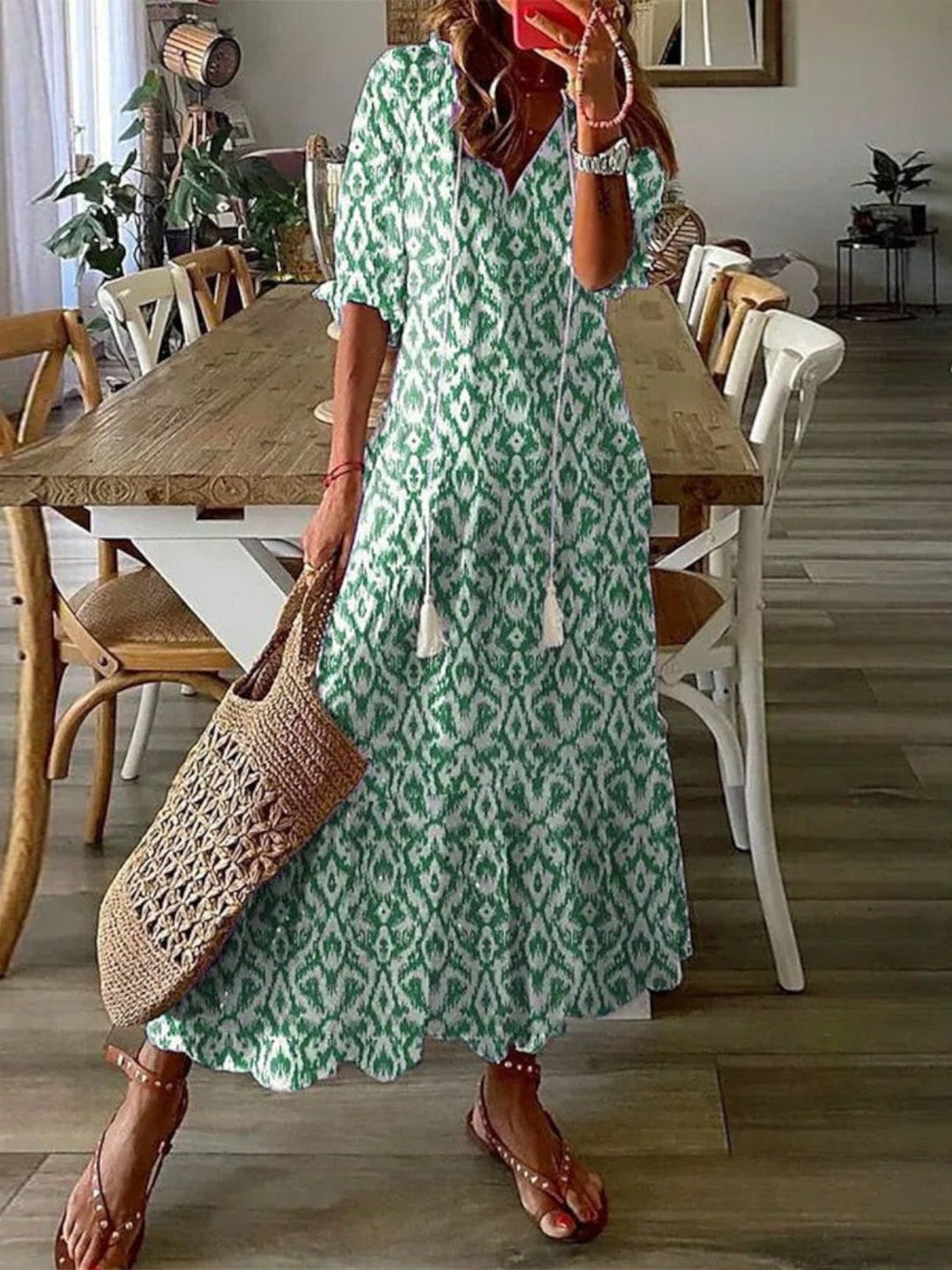 Boho V-Neck Summer Dress