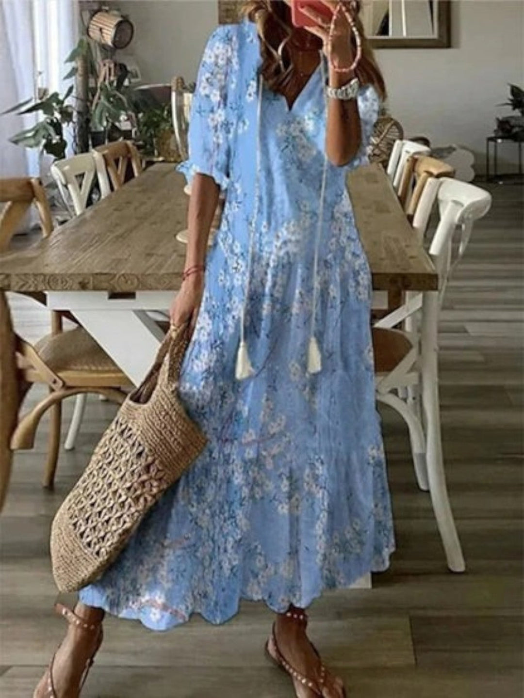 Boho V-Neck Summer Dress