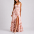 Women's Floral Corset Maxi Dress