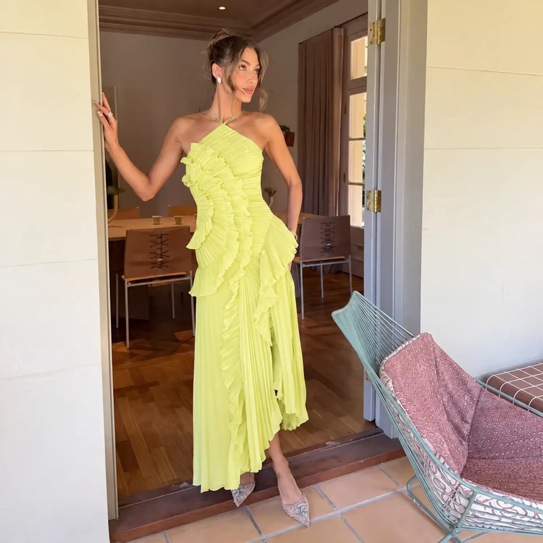 Ruffle Maxi Dress Elegant Summer Dress
