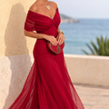 Chiffon Maxi Dress with V-Neck for Women