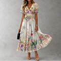 Short Sleeve Floral Maxi Dress