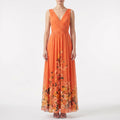 Women’s Floral V-Neck Maxi Dress