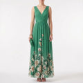 Women’s Floral V-Neck Maxi Dress