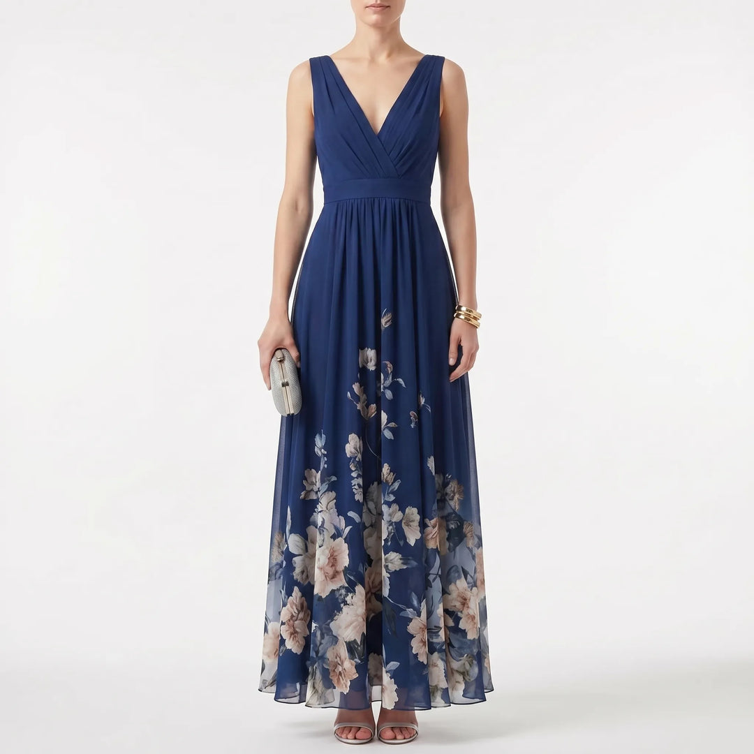 Women’s Floral V-Neck Maxi Dress