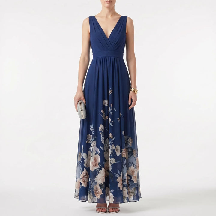 Women’s Floral V-Neck Maxi Dress