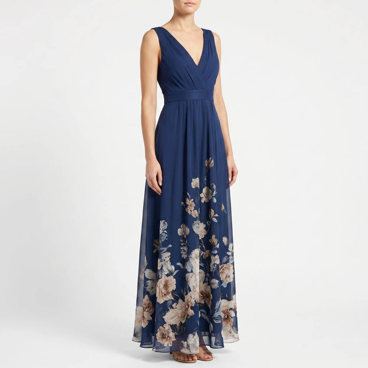 Women’s Floral V-Neck Maxi Dress