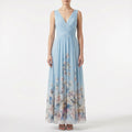 Women’s Floral V-Neck Maxi Dress