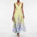 Women’s Floral V-Neck Maxi Dress
