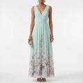 Women’s Floral V-Neck Maxi Dress