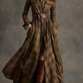 Classic Belted Button-Up Shirt Dress