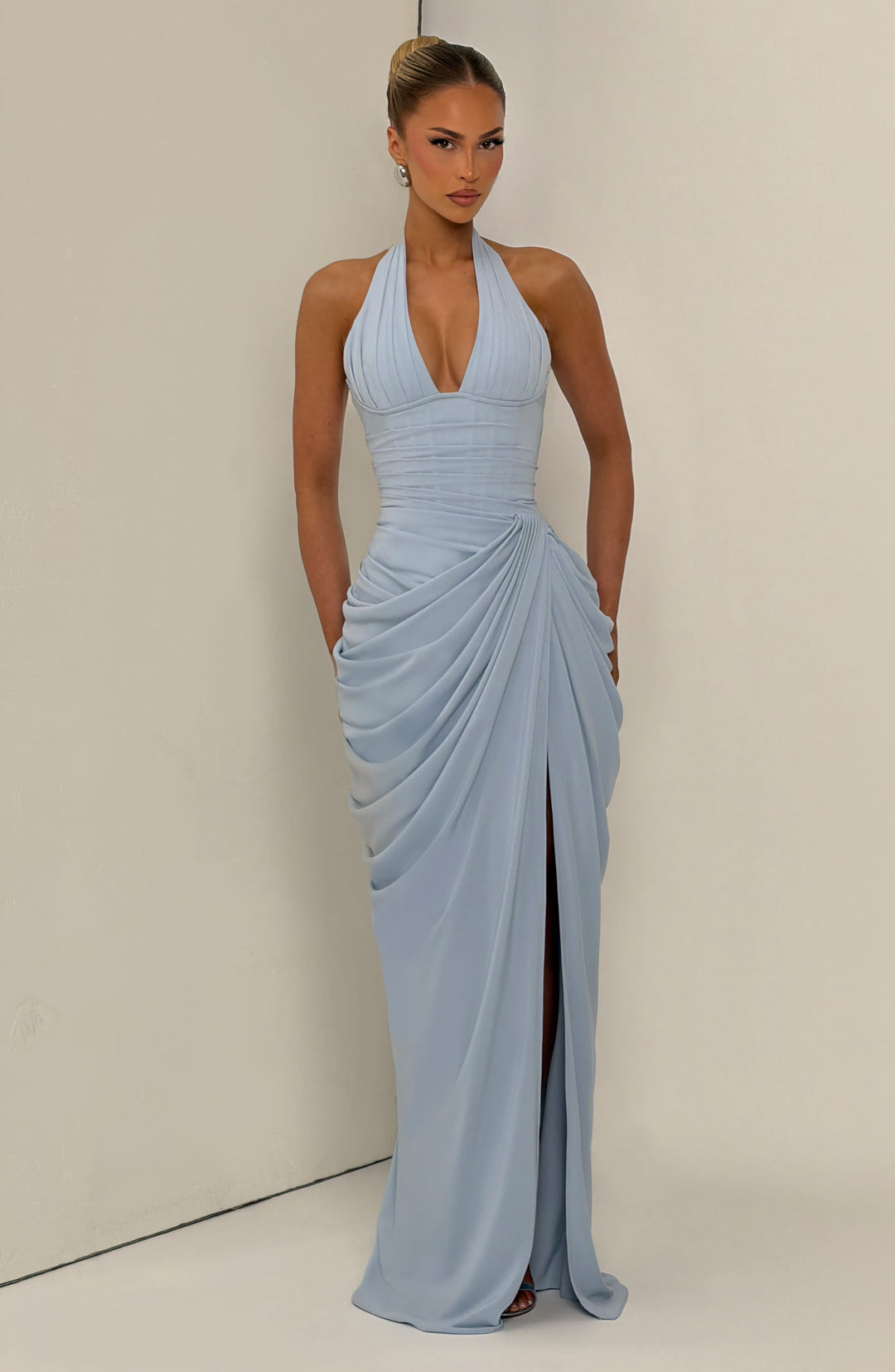 Glacier Blue Maxi Summer Dress