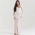 Lace Formal Wedding Guest Maxi Dress