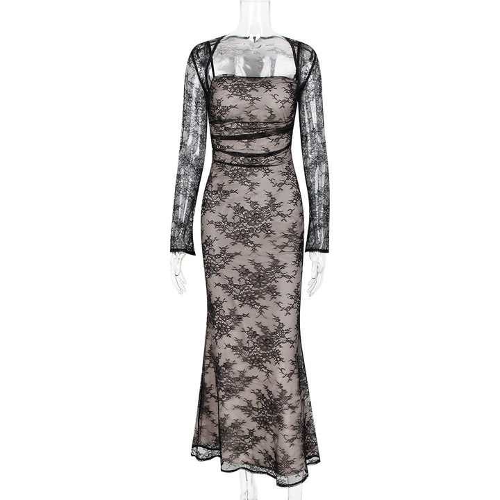 Lace Formal Wedding Guest Maxi Dress