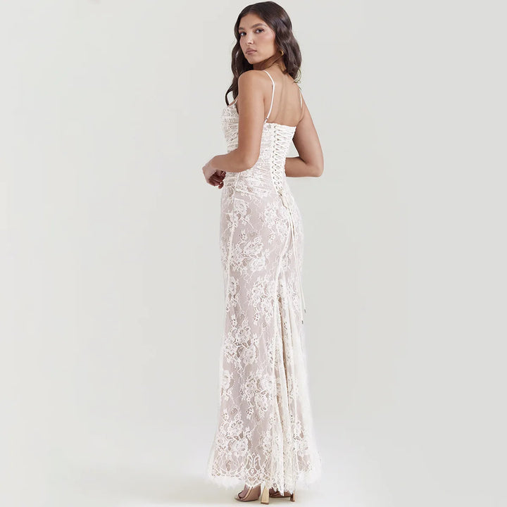 Lace Formal Wedding Guest Maxi Dress