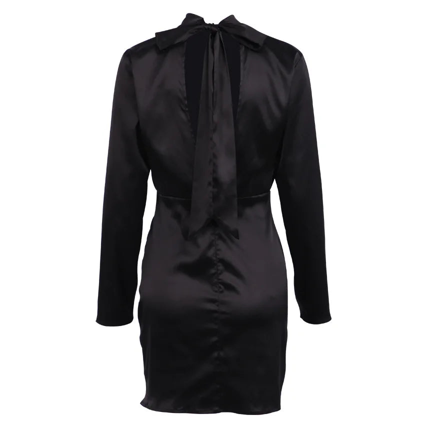 Black Formal Wedding Guest Mini Dress