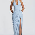 Blush Satin Maxi Dress