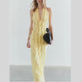 Ruffle Halter Maxi Dress – Elegant Summer Dress